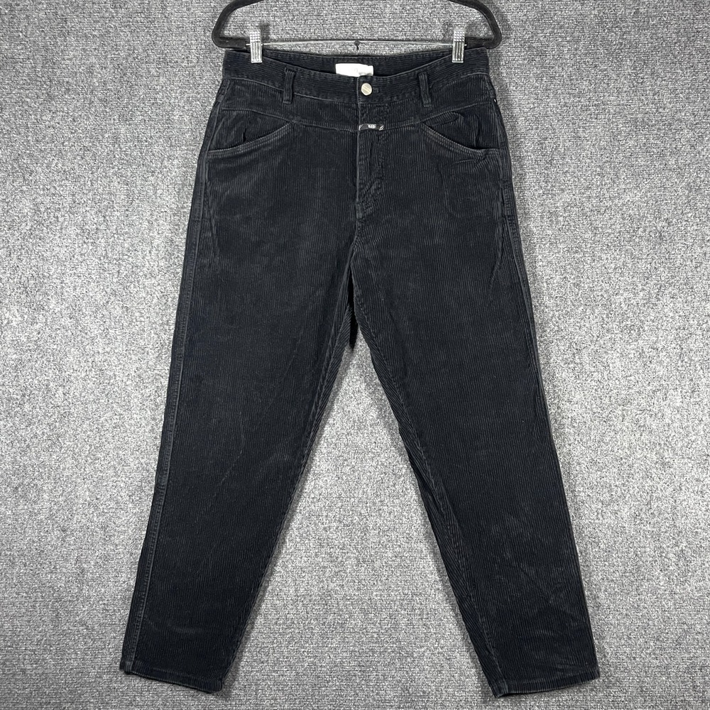 CLOSED Corduroy Tapered Fit Pants Black Mens Size 32x28 #2833